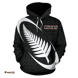 New Zealand All Over Hoodie Rugby Style