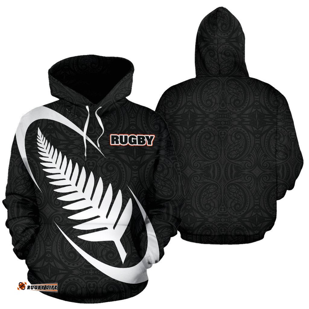 New Zealand All Over Hoodie Rugby Style