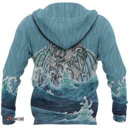 Maori Manaia The Blue Sea Zip Hoodie