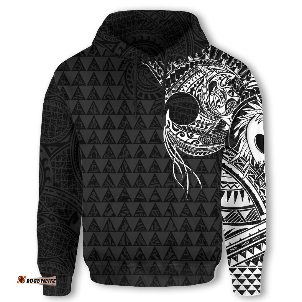 Polynesian Warrior Tattoo Lauhala Hoodie