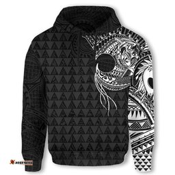 Polynesian Warrior Tattoo Lauhala Hoodie