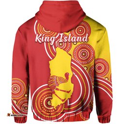 custom personalised king islands zip hoodie emu aboriginal tasmania australia
