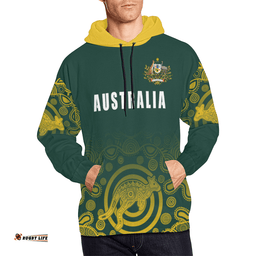 Australia Hoodie Coat Of Arms Rugby Style