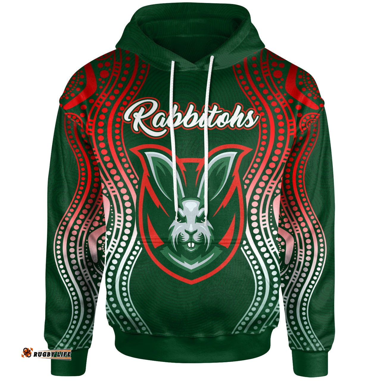 rabbitohs rugby hoodie custom rabbitohs aboriginal style hoodie