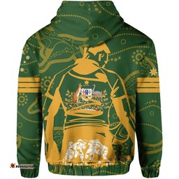 Australia Flag Hoodie Zip Rugby Winner