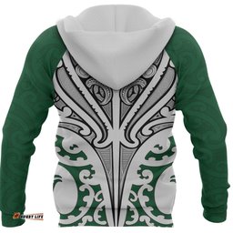 New Zealand Maori Zip Hoodie, Te Manaia Tattoo Full Zip Hoodie