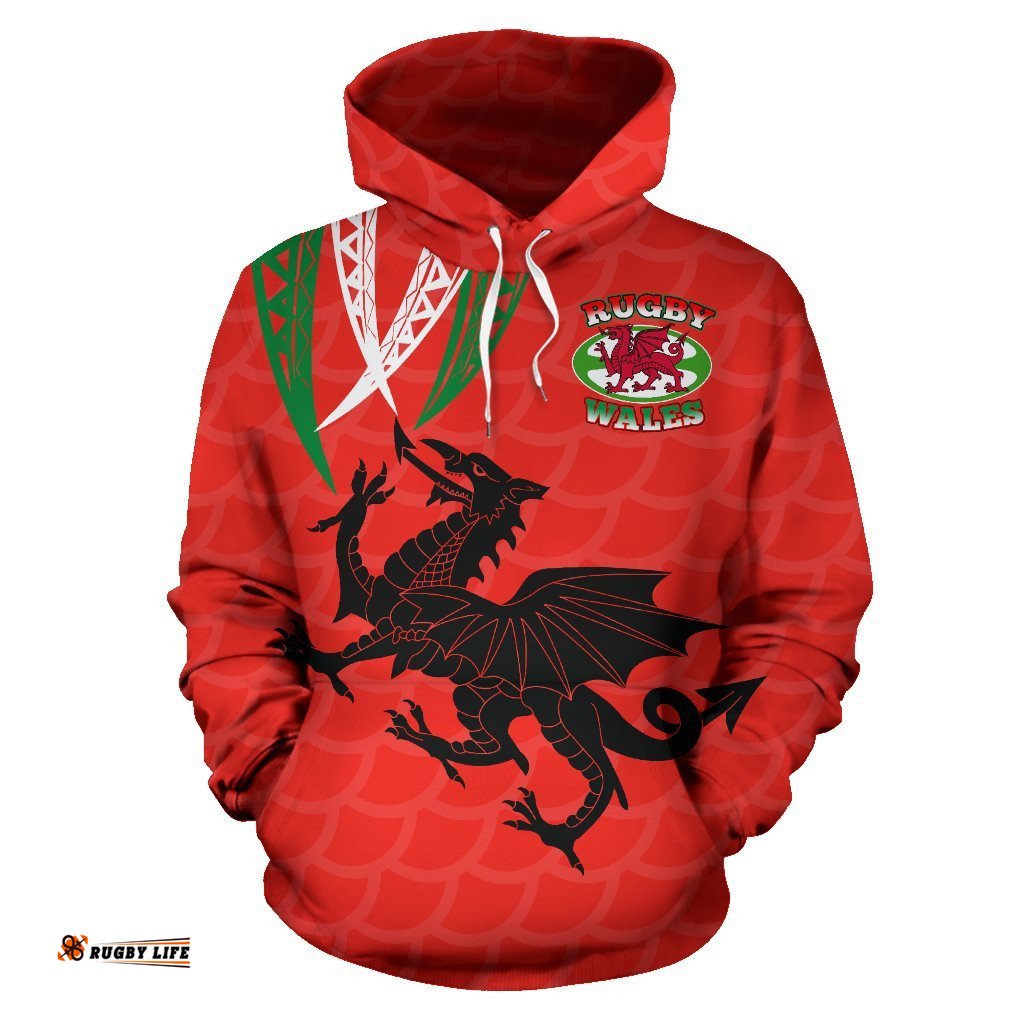 Wales Rugby Dragon Hoodie 03
