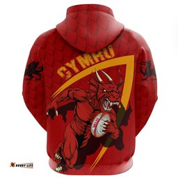 Wales Zip Hoodie Welsh Dragon Rugby Champion 04