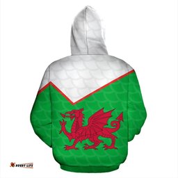 Wales Rugby Dragon With Daffodil Hoodie