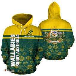 Australia Rugby Hoodie Horizontal Style