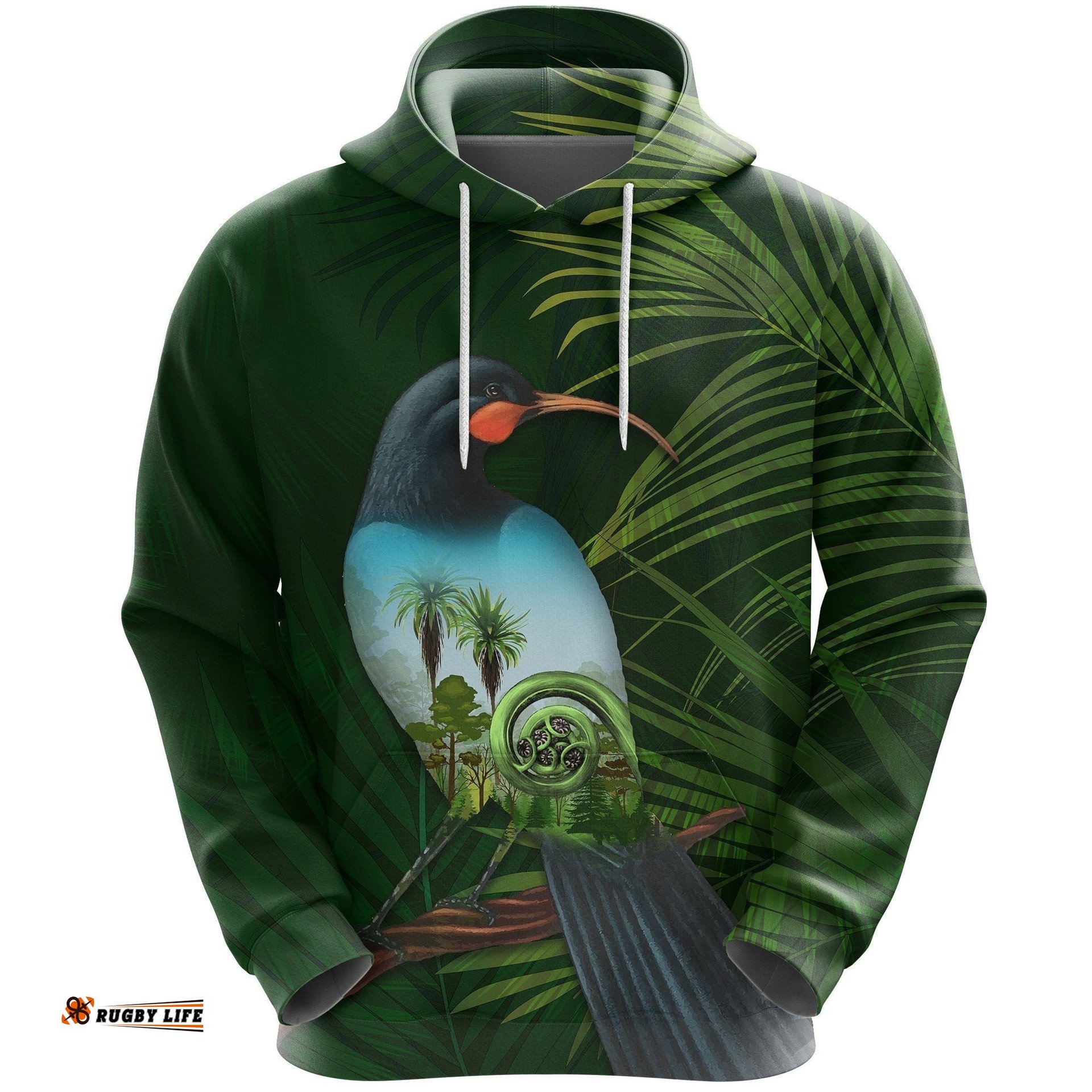 Huia Bird New Zealand Hoodie 02