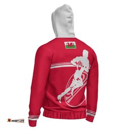 Wales Rugby Hoodie Horizontal Style