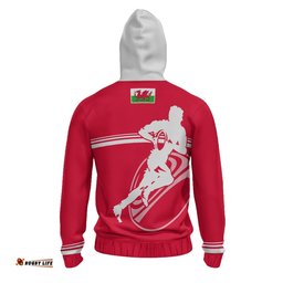 Wales Rugby Hoodie Horizontal Style