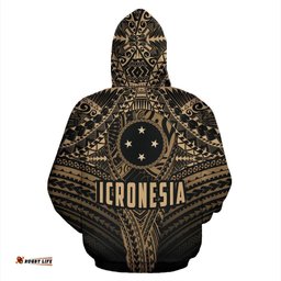 The Federated States Of Micronesia Hoodie Polynesian Tattoo Zip Hoodie