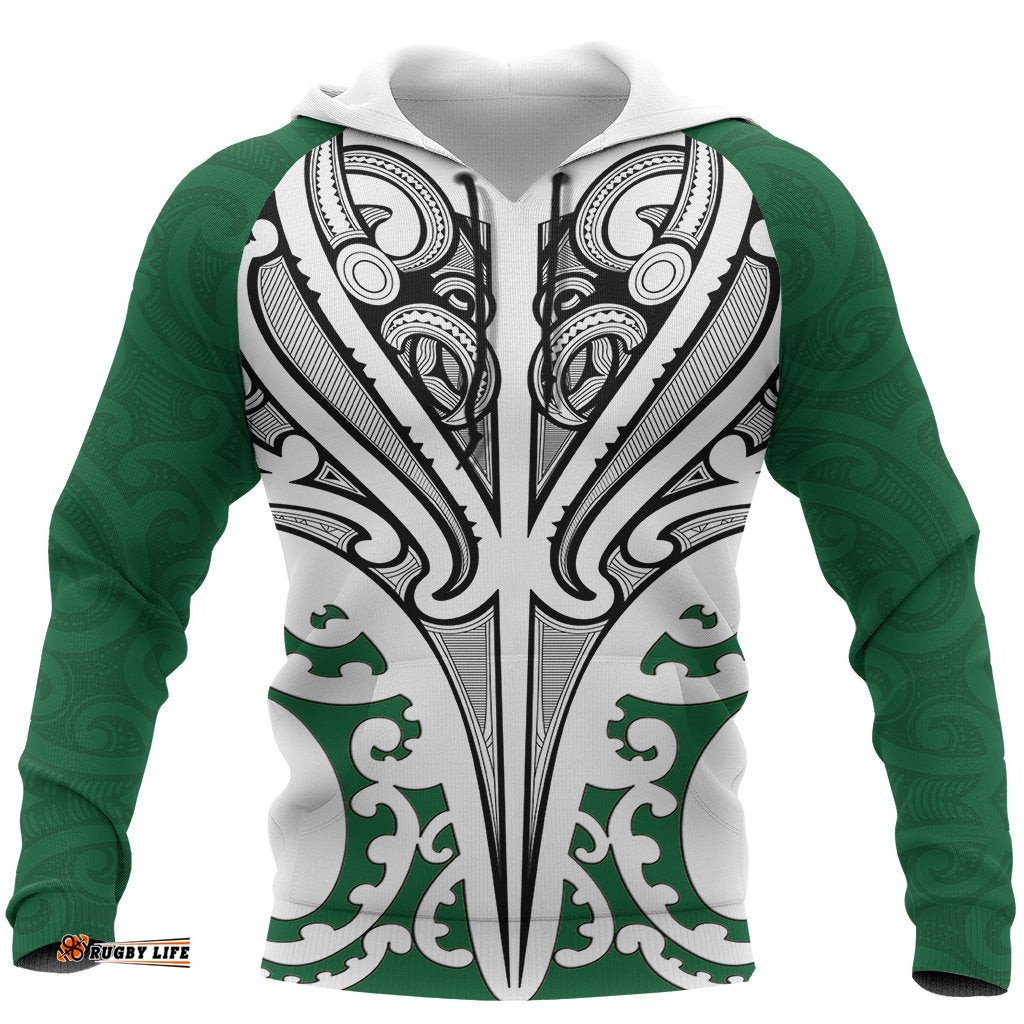 New Zealand Maori Hoodie, Te Manaia Tattoo Pullover Hoodie