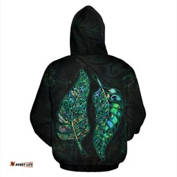 New Zealand Silver Fern Couple Hoodie Paua Shell