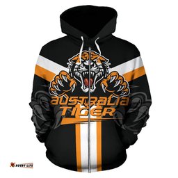 Australia Tiger Rugby Hoodie Zip