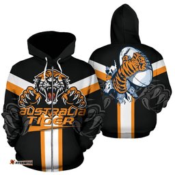 Australia Tiger Rugby Hoodie Zip