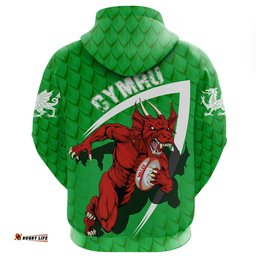 Wales Hoodie Welsh Dragon Rugby Champion 06