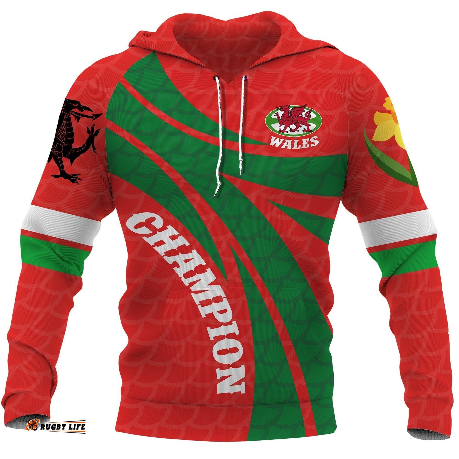 Wales Champion Rugby Hoodie