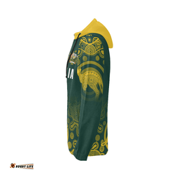 Australia Zip Up Hoodie Coat Of Arms Rugby Style