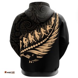 Aotearoa New Zealand Hoodie Maori Fern Rugby 09