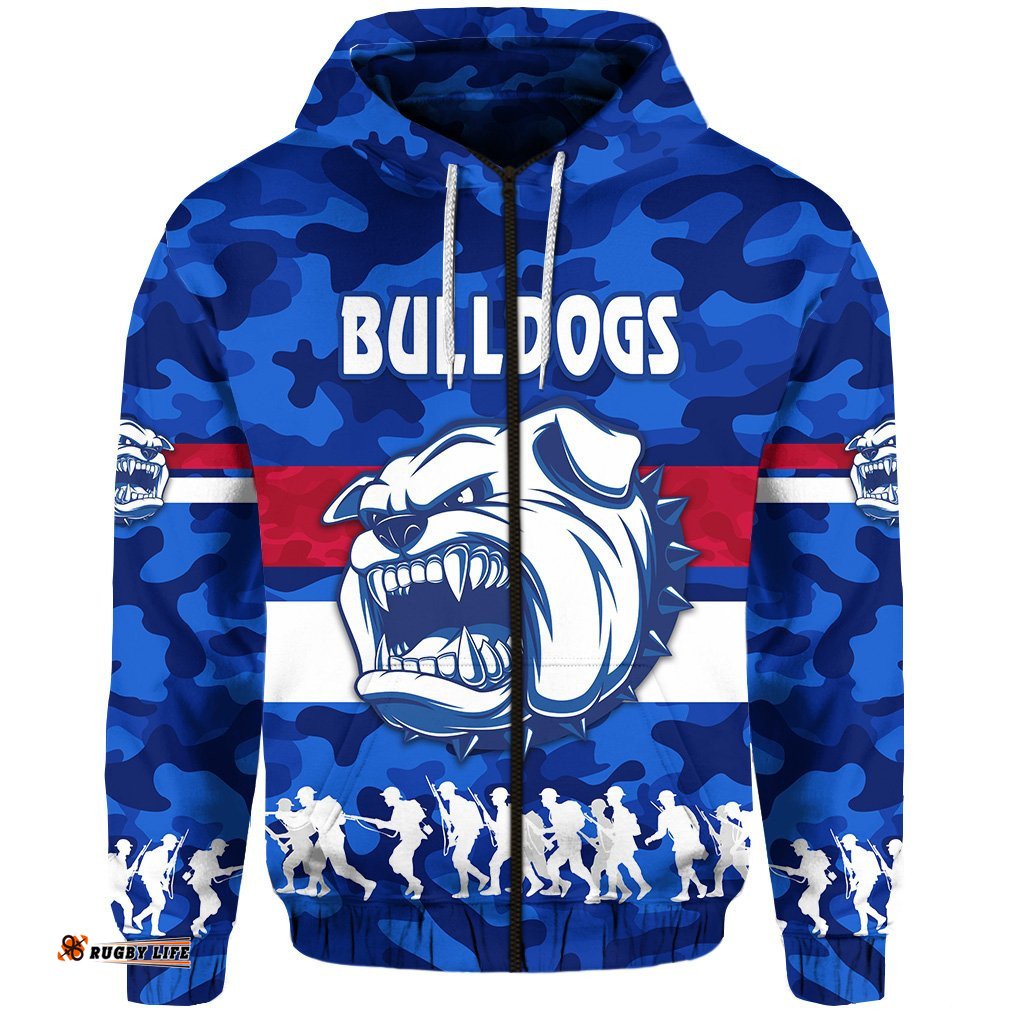 Western Bulldogs Zip Hoodie ANZAC Vibes