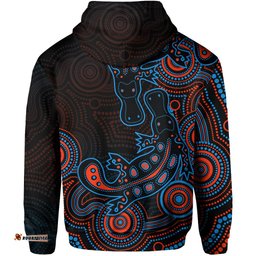custom personalised aboriginal platypus zip hoodie dot patterns style no4
