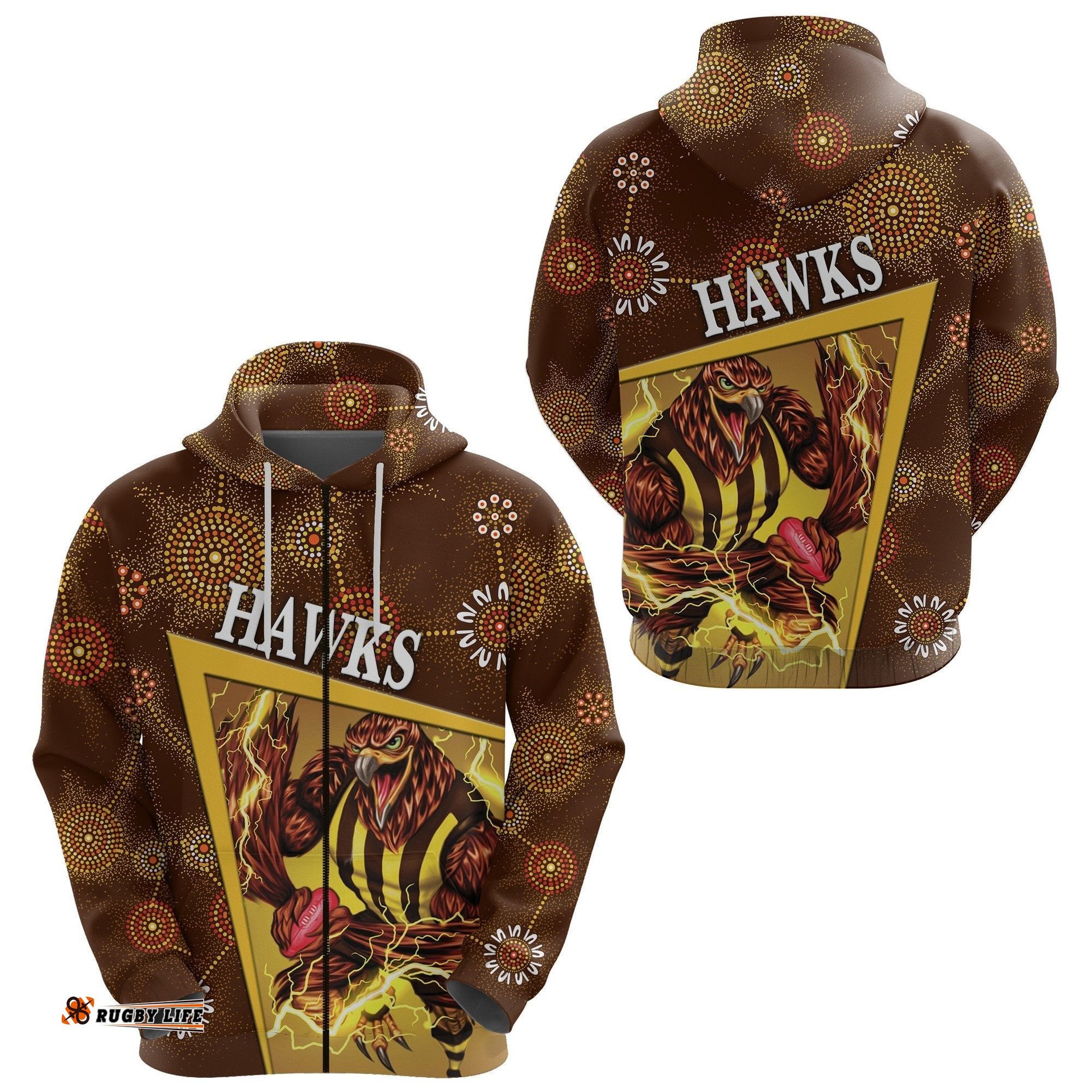 Hawthorn Zip Hoodie Hawks Indigenous Limited Edition NO.2