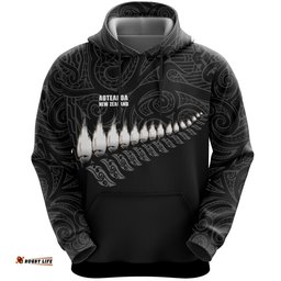 New Zealand Hoodie Rugby Silver Fern