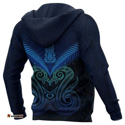 Maori Manaia New Zealand Hoodie Blue