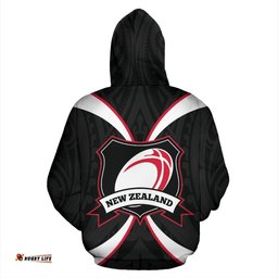 New Zealand Rugby All Over Zip Up Hoodie
