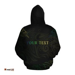 New Zealand Light Silver Fern Zip Hoodie Custom
