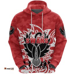 Sydney Swans Hoodie ANZAC Day Simple Indigenous