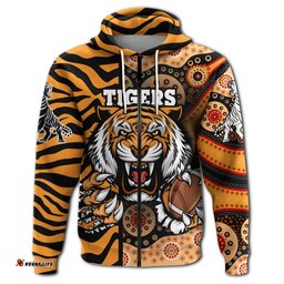 Custom Personalised Tigers Zip Hoodie Wests Tiger Skin Style