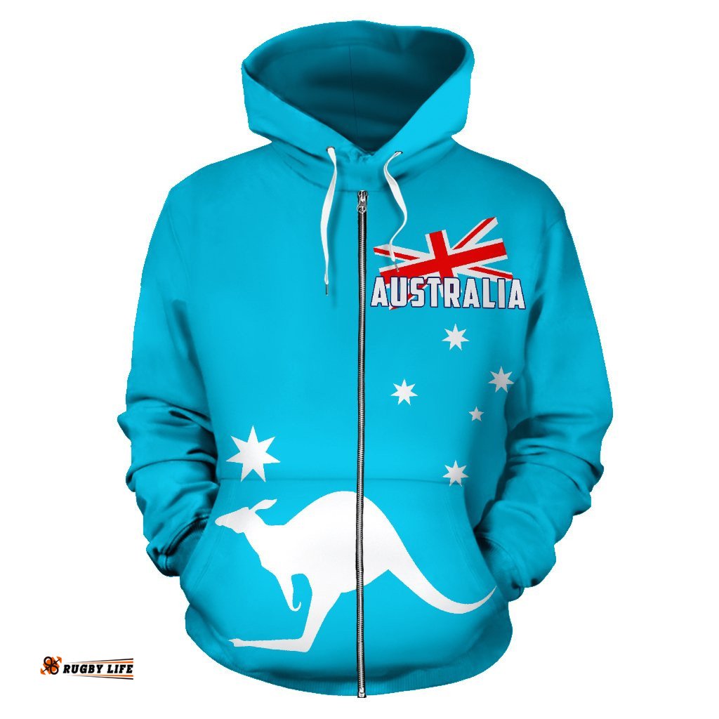 Zip Up Hoodie Kangaroo Hoodie Aus Flag Ver02 All Over Print Unisex 01