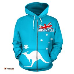 Zip Up Hoodie Kangaroo Hoodie Aus Flag Ver02 All Over Print Unisex 01