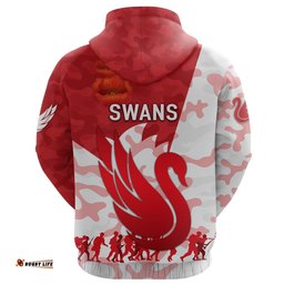 Sydney Swans Zip Hoodie ANZAC Vibes