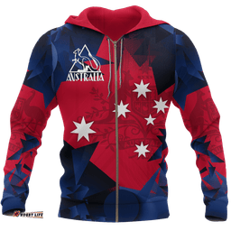 Zip Up Hoodie Coat Of Arms Hoodie Southern Cross Kangaroo Symbol Unisex