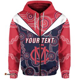 Custom Personalised Demons Indigenous Zip Hoodie Melbourne Fancy