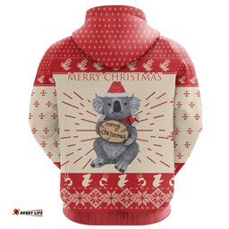 Australia Christmas Hoodie Koala Hoodie Merry Christmas All Over Print Unisex 08