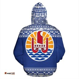 Gambier Islands All Over Zip Up Hoodie