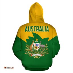 Hoodie Aus Flag Hoodie Australian Coat Of Arms Unisex 08