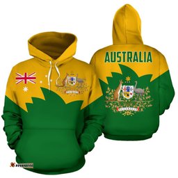 Hoodie Aus Flag Hoodie Australian Coat Of Arms Unisex 08