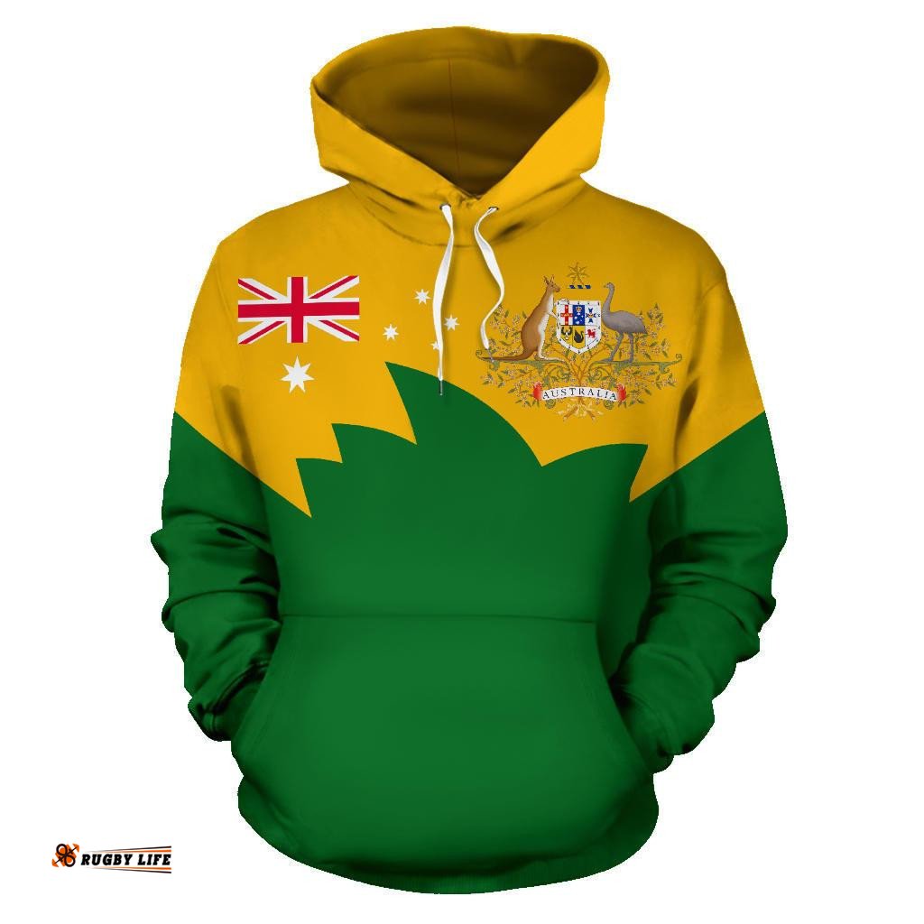 Hoodie Aus Flag Hoodie Australian Coat Of Arms Unisex 08