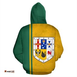 Zip Up Hoodie Australian Coat Of Arms Hoodie Straight Version Unisex