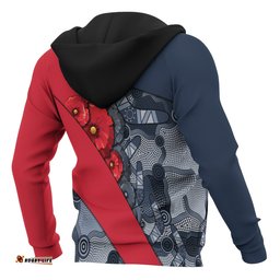 Aboriginal Zip Up Hoodie, ANZAC Day