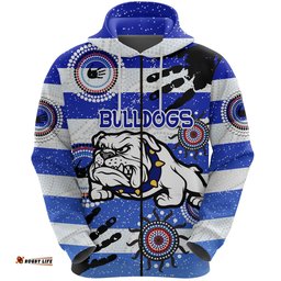Bulldogs Zip Hoodie Indigenous Country Style No.1