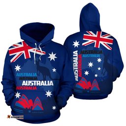 Hoodie Sydney Opera Hoodie Kangaroo Aus Flag Unisex 09