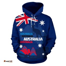 Hoodie Sydney Opera Hoodie Kangaroo Aus Flag Unisex 09